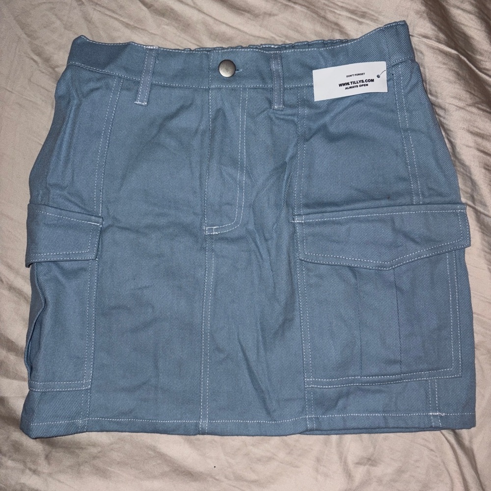 Tilly's Blue Cargo Skirt